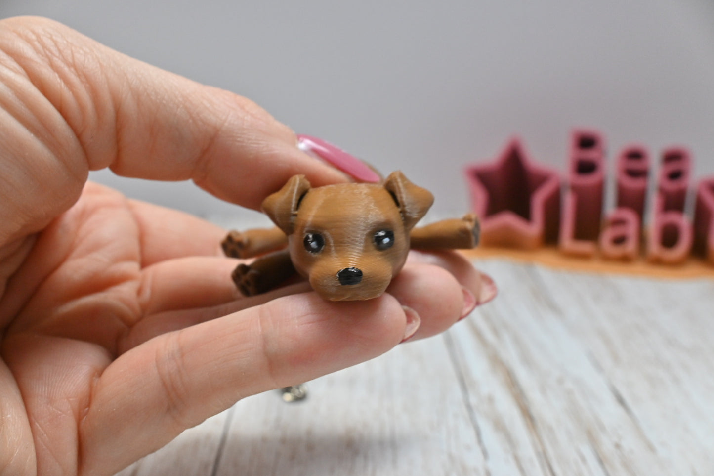 Portachiavi cagnolino in 3d