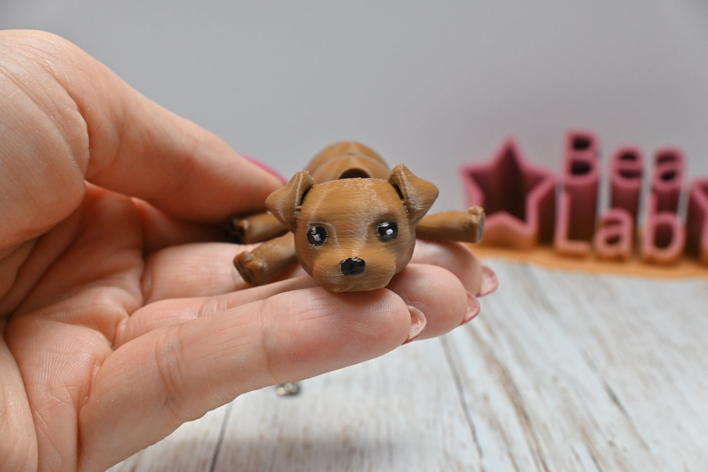 Portachiavi cagnolino in 3d