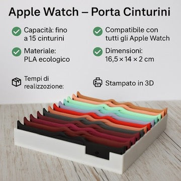 Porta cinturini  Apple Watch- Supporto da 15 posti (Stampa 3D)